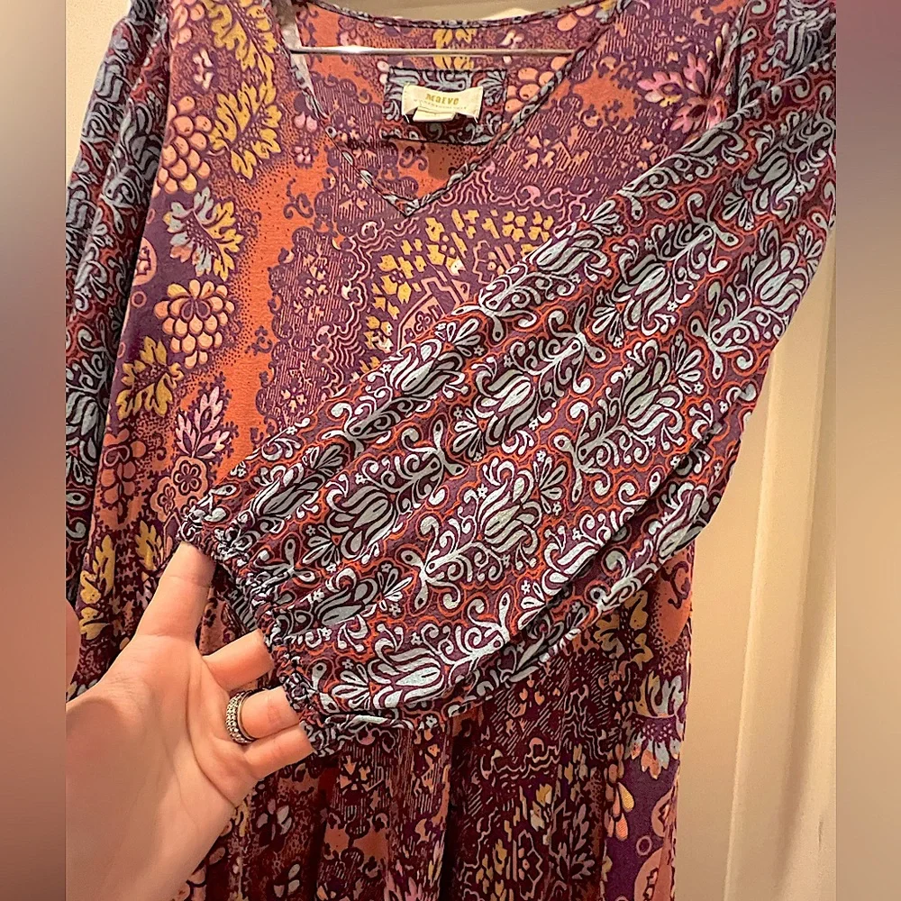 ANTHROPOLOGIE-MAEVE flowy cotton boho top 💜🩷🩵 - Picture 3 of 8